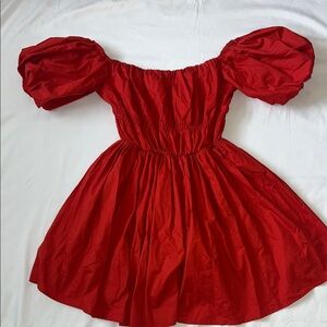 Abercrombie & Fitch Scarlet Puff Sleeve Mini Dress
